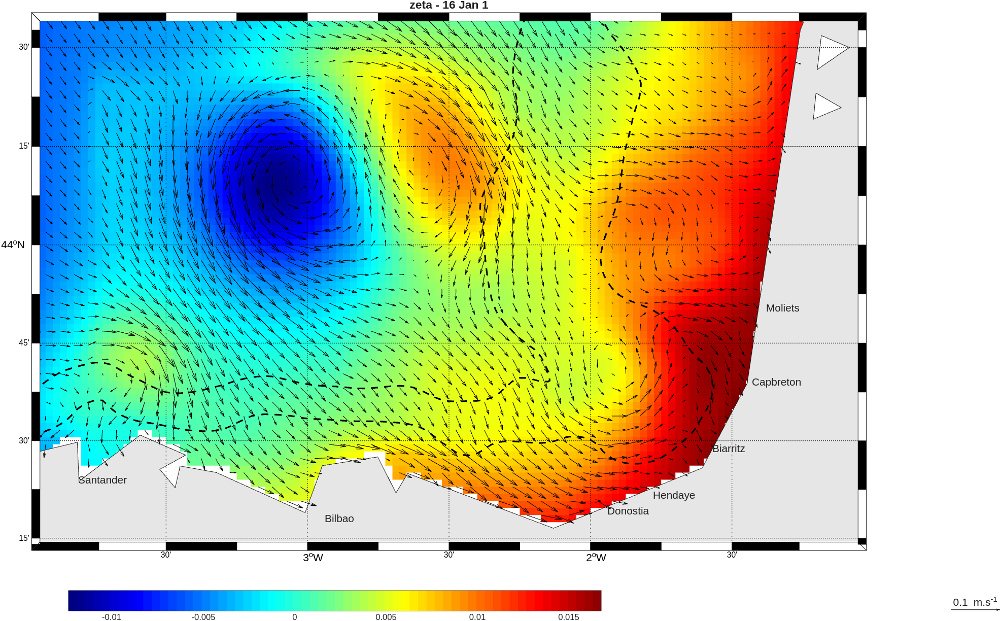 Carte de zeta en hiver