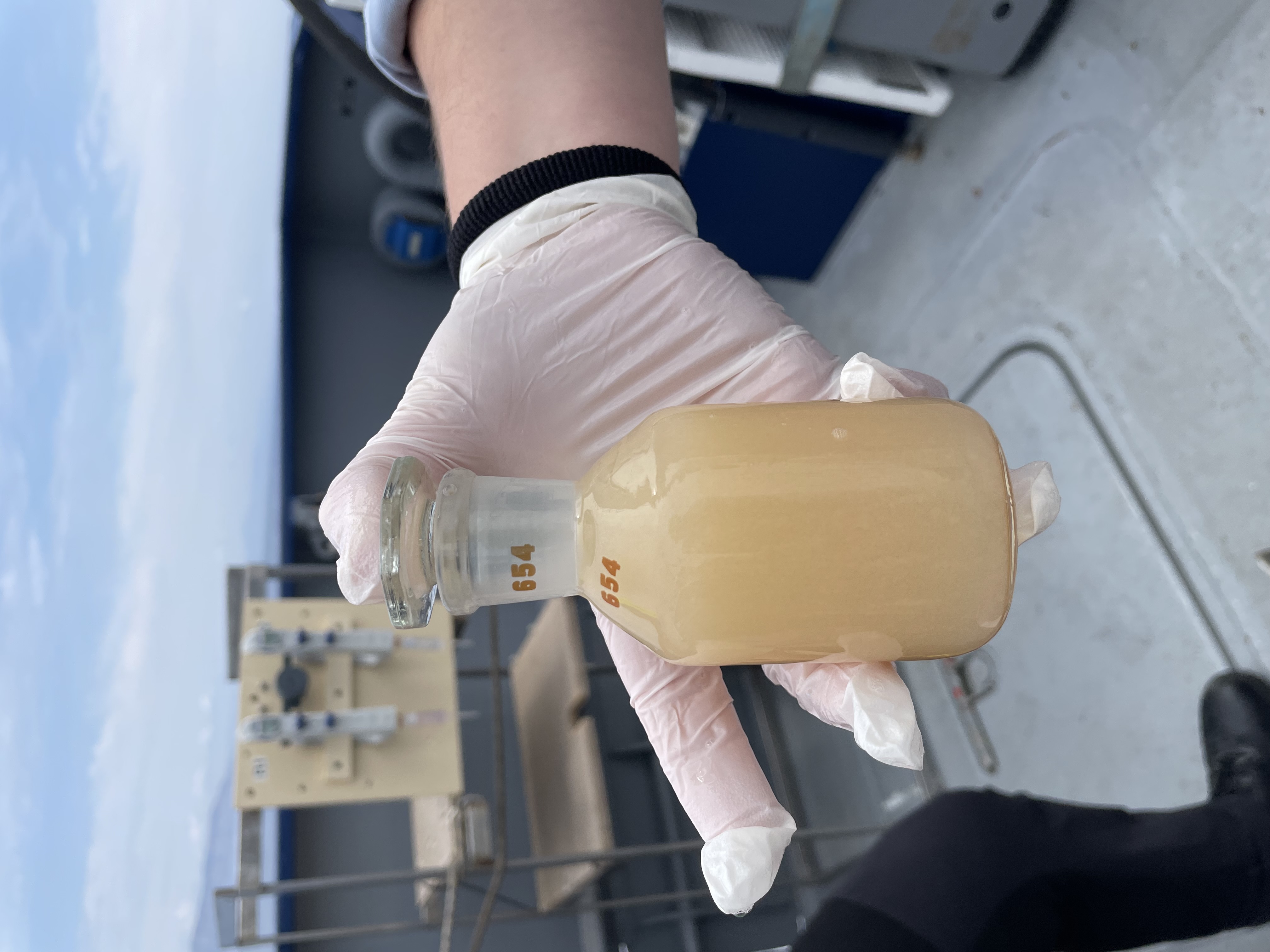 Échantillon pour mesure d'oxygène avec méthode de Winlker